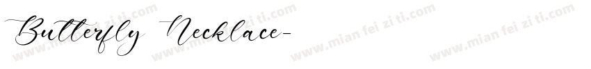 Butterfly Necklace字体转换